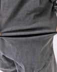 【Primordial is Primitive】 UNISEX ASYMMETRY COTTON PANTS 722AL_GREY WASH