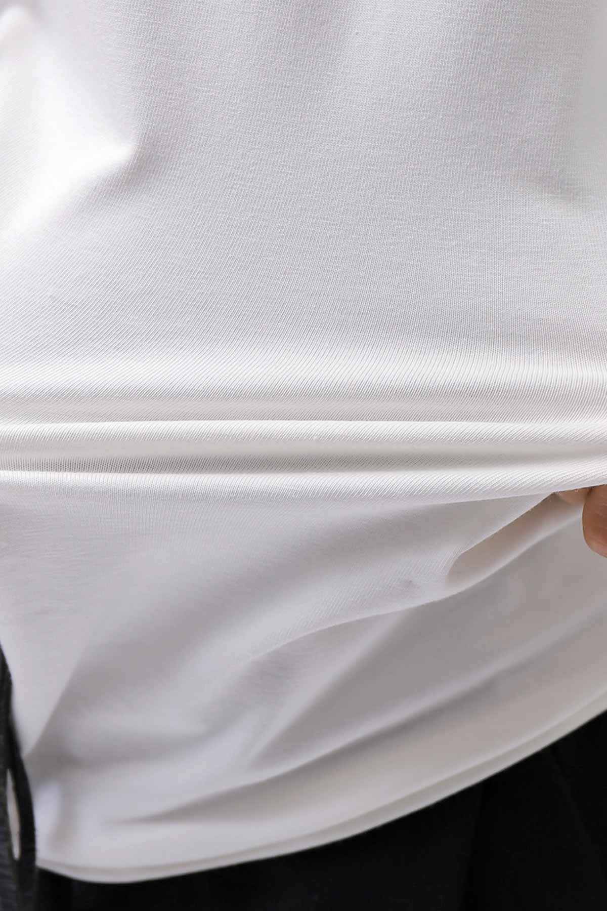 【NOSTRASANTISSIMA】 SIDE TACK SLEEVE-LESS TOP TS02_WHITE