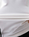 【NOSTRASANTISSIMA】 SIDE TACK SLEEVE-LESS TOP TS02_WHITE