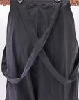 【Primordial is Primitive】 UNISEX ASYMMETRY COTTON PANTS 722AL_BLACK