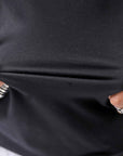 【NOSTRASANTISSIMA】 SIDE TACK SLEEVE-LESS TOP TS02_BLACK