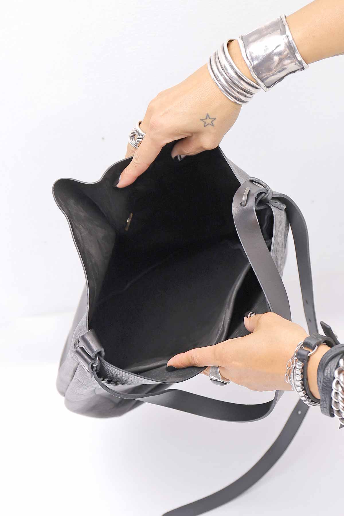 【DANIELE BASTA】 MULTI-WAY BUCKET TOTE BAG DBM013_BLACK