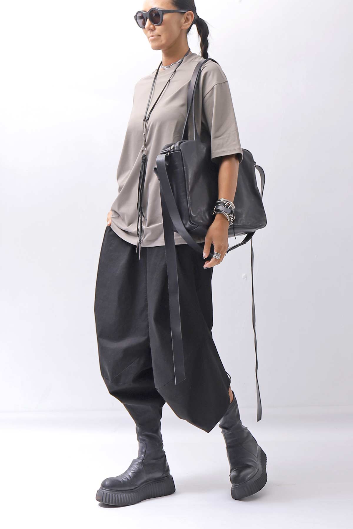 【DANIELE BASTA】2WAY SQUARE LARGE CAPACITY SHOULDER BAG DBM002_BLACK