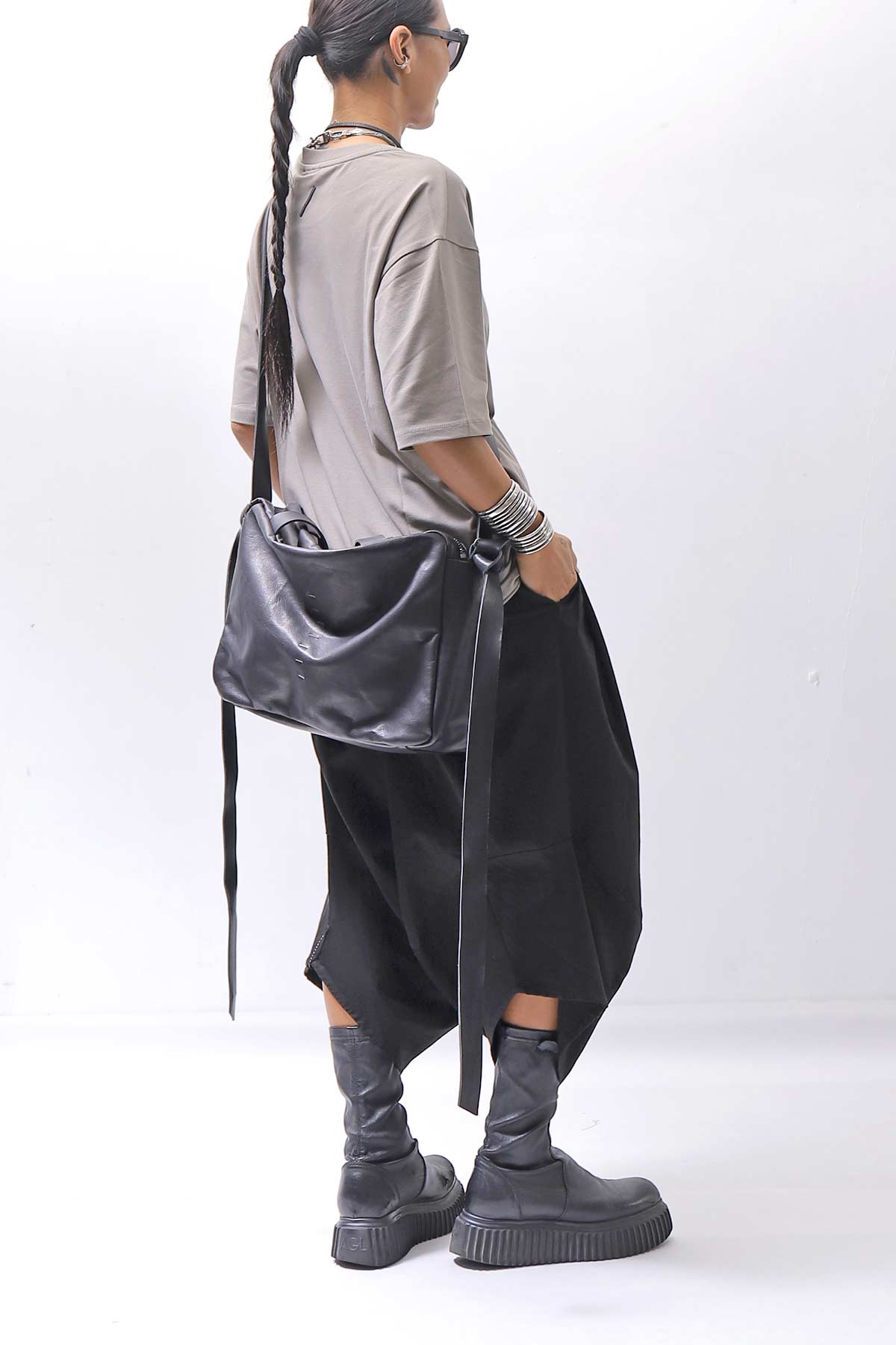 【DANIELE BASTA】2WAY SQUARE LARGE CAPACITY SHOULDER BAG DBM002_BLACK