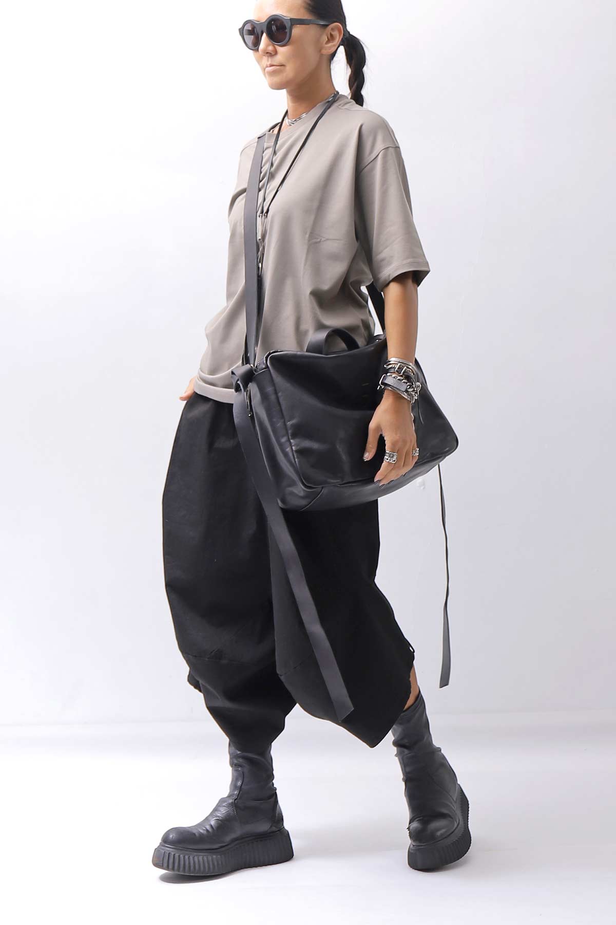 【DANIELE BASTA】2WAY SQUARE LARGE CAPACITY SHOULDER BAG DBM002_BLACK