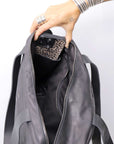 【DANIELE BASTA】2WAY SQUARE LARGE CAPACITY SHOULDER BAG DBM002_BLACK