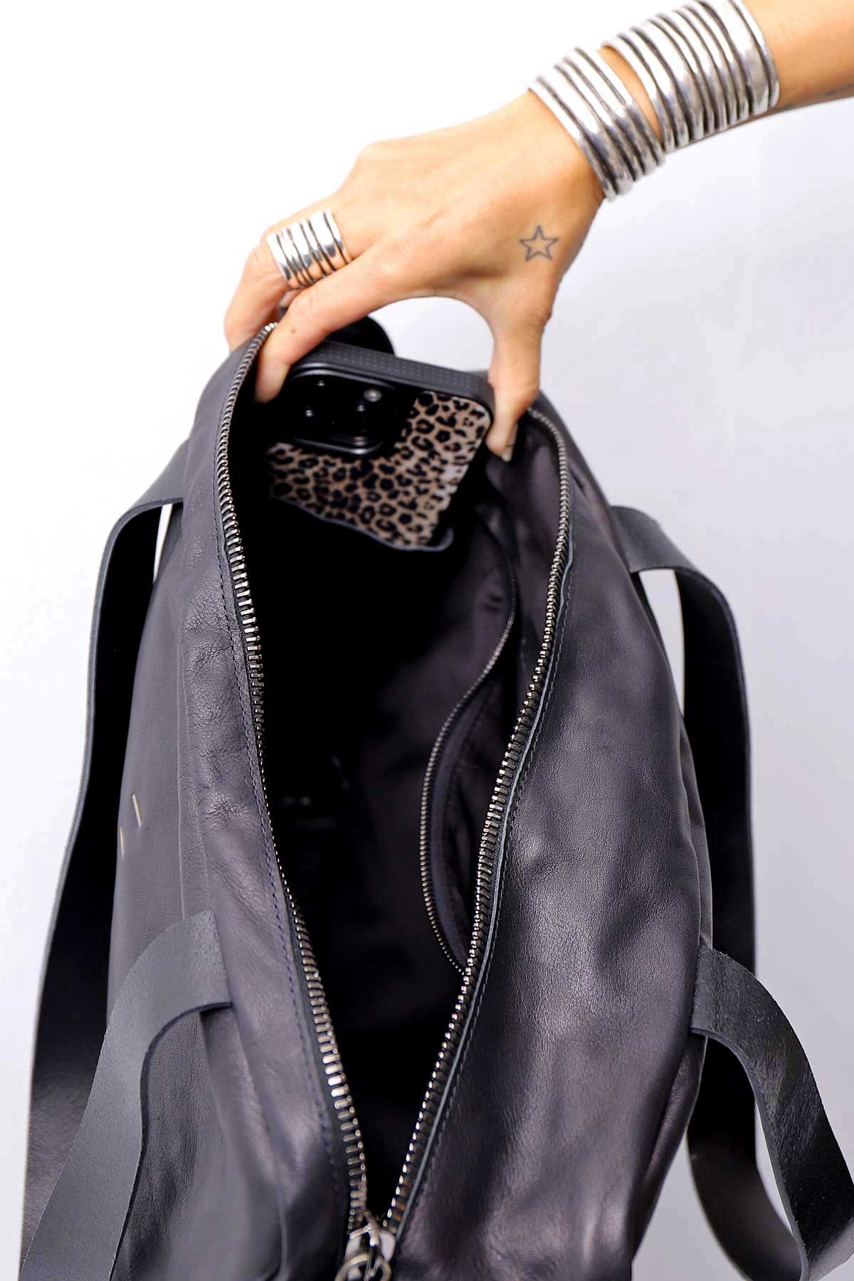 【DANIELE BASTA】2WAY SQUARE LARGE CAPACITY SHOULDER BAG DBM002_BLACK