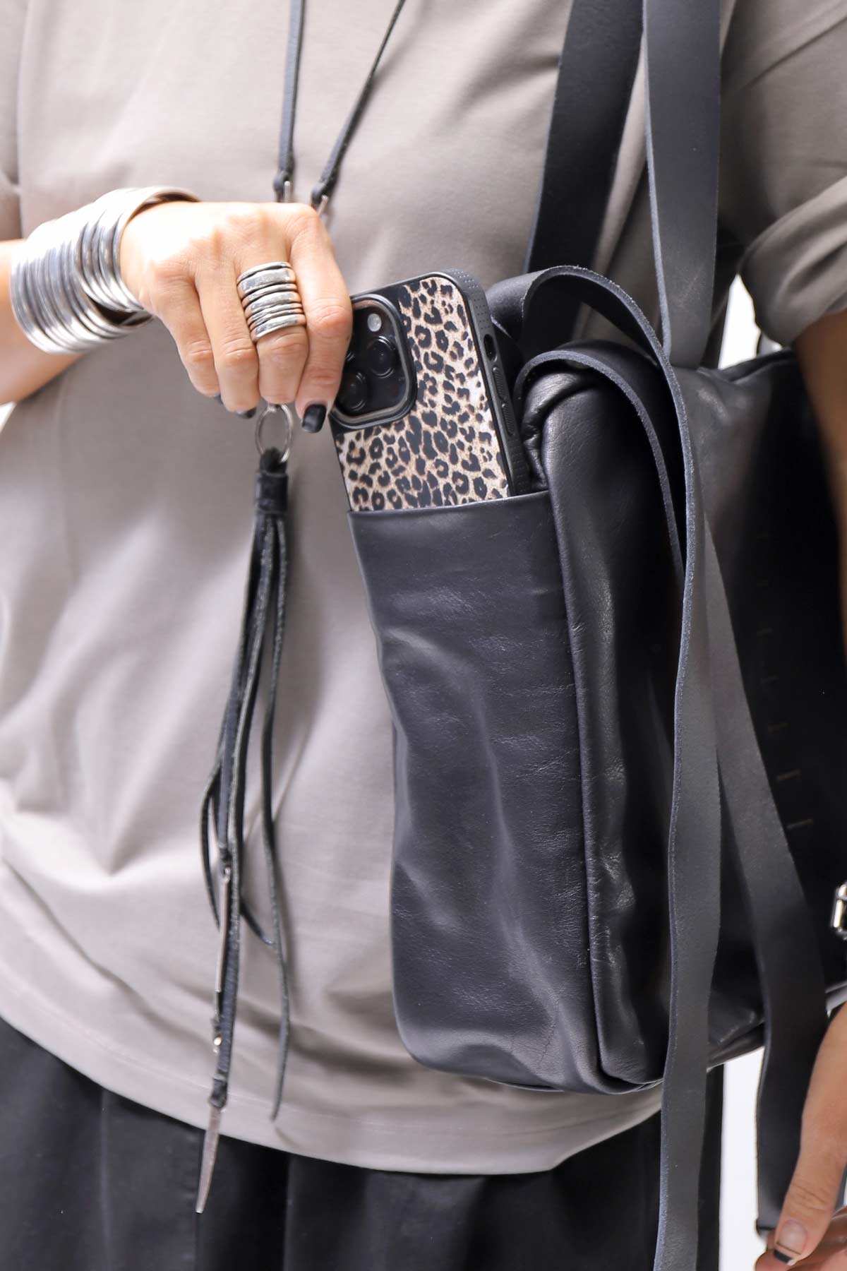 【DANIELE BASTA】2WAY SQUARE LARGE CAPACITY SHOULDER BAG DBM002_BLACK