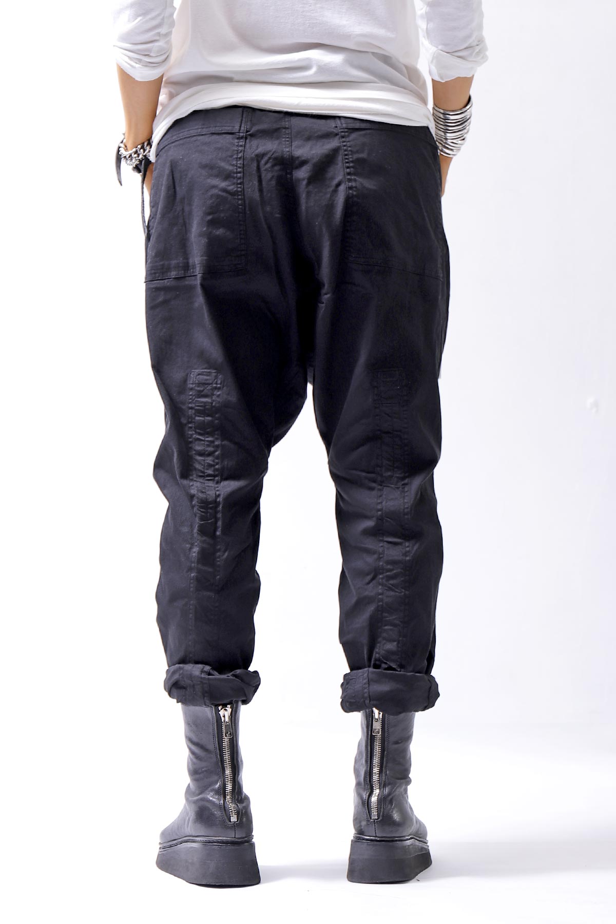 【RUNDHOLZ】 UNISEX ICONIC COTTON SARROUEL PANTS 260 0111_BLACK