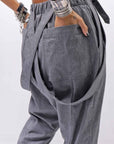 【bajra】 UNISEX FRONT FLAP STRETCH PANTS 161QP01_GREY