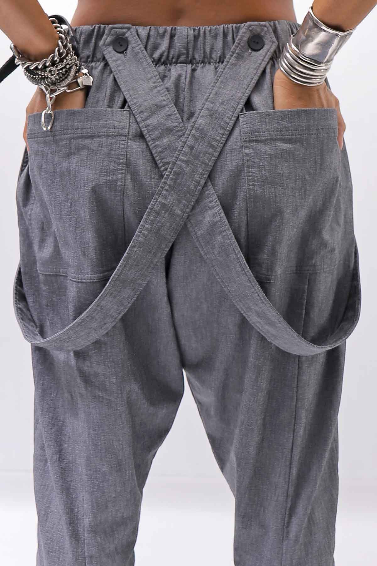 【bajra】 UNISEX FRONT FLAP STRETCH PANTS 161QP01_GREY