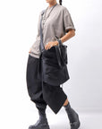 【DANIELE BASTA】 UNISEX 2WAY PATCHWORK SHOULDER BAG_BLACK