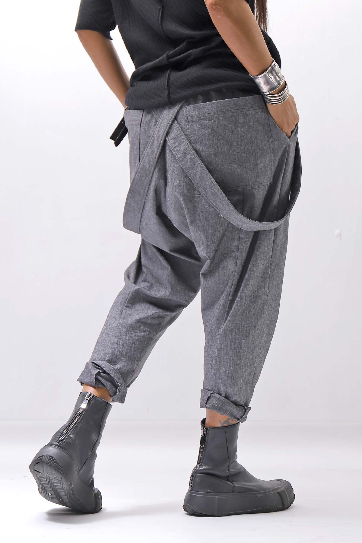 【bajra】 UNISEX FRONT FLAP STRETCH PANTS 161QP01_GREY