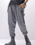 【bajra】 UNISEX FRONT FLAP STRETCH PANTS 161QP01_GREY