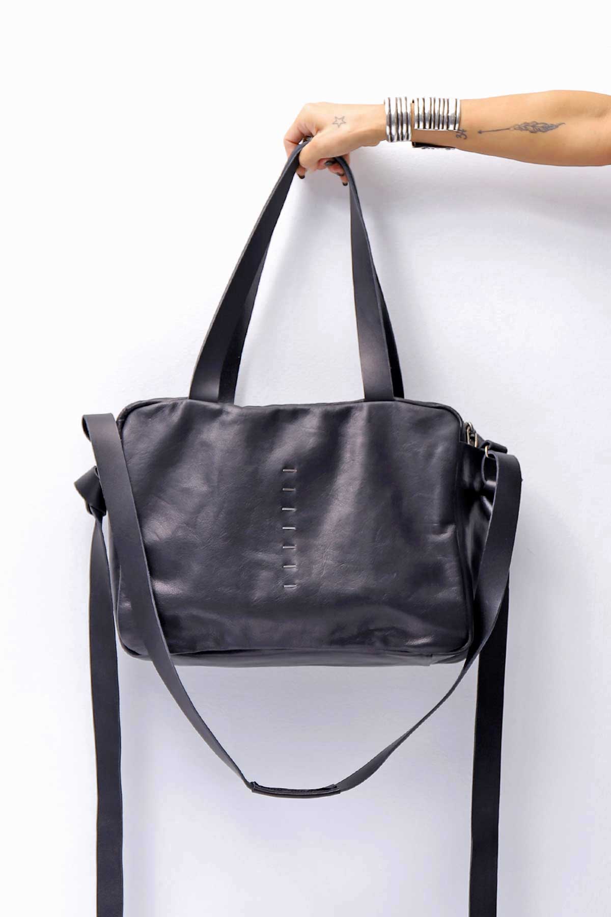 【DANIELE BASTA】2WAY SQUARE LARGE CAPACITY SHOULDER BAG DBM002_BLACK