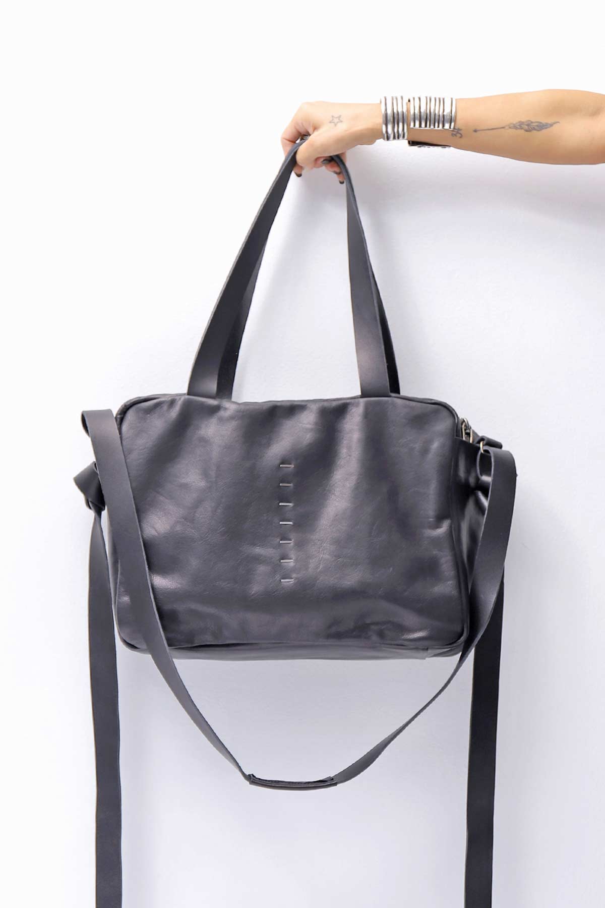 【DANIELE BASTA】2WAY SQUARE LARGE CAPACITY SHOULDER BAG DBM002_BLACK