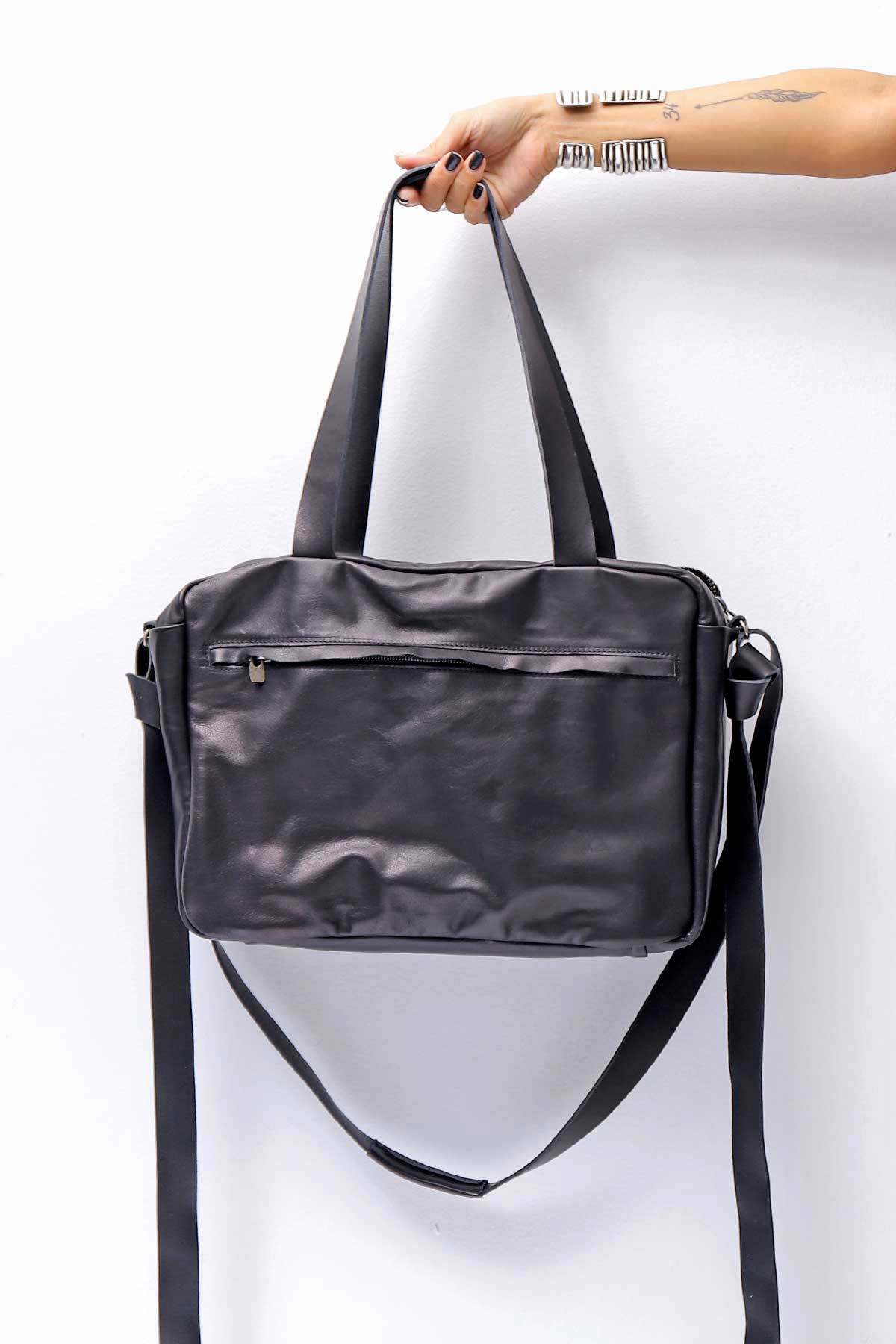 【DANIELE BASTA】2WAY SQUARE LARGE CAPACITY SHOULDER BAG DBM002_BLACK
