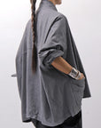 【bajra】 UNISEX STRETCH LIGHT SHIRT BLOUSON 161QB01LG/SH_GREY