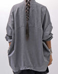 【bajra】 UNISEX STRETCH LIGHT SHIRT BLOUSON 161QB01LG/SH_GREY