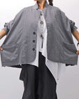 【bajra】 UNISEX STRETCH LIGHT SHIRT BLOUSON 161QB01LG/SH_GREY