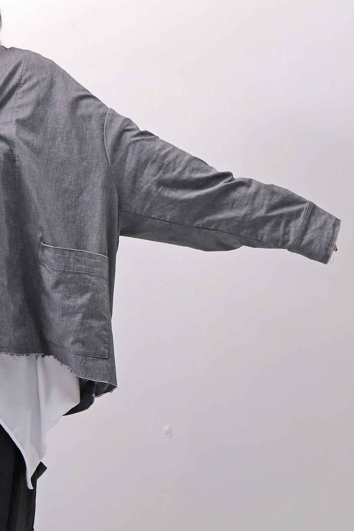 【bajra】 UNISEX STRETCH LIGHT SHIRT BLOUSON 161QB01LG/SH_GREY