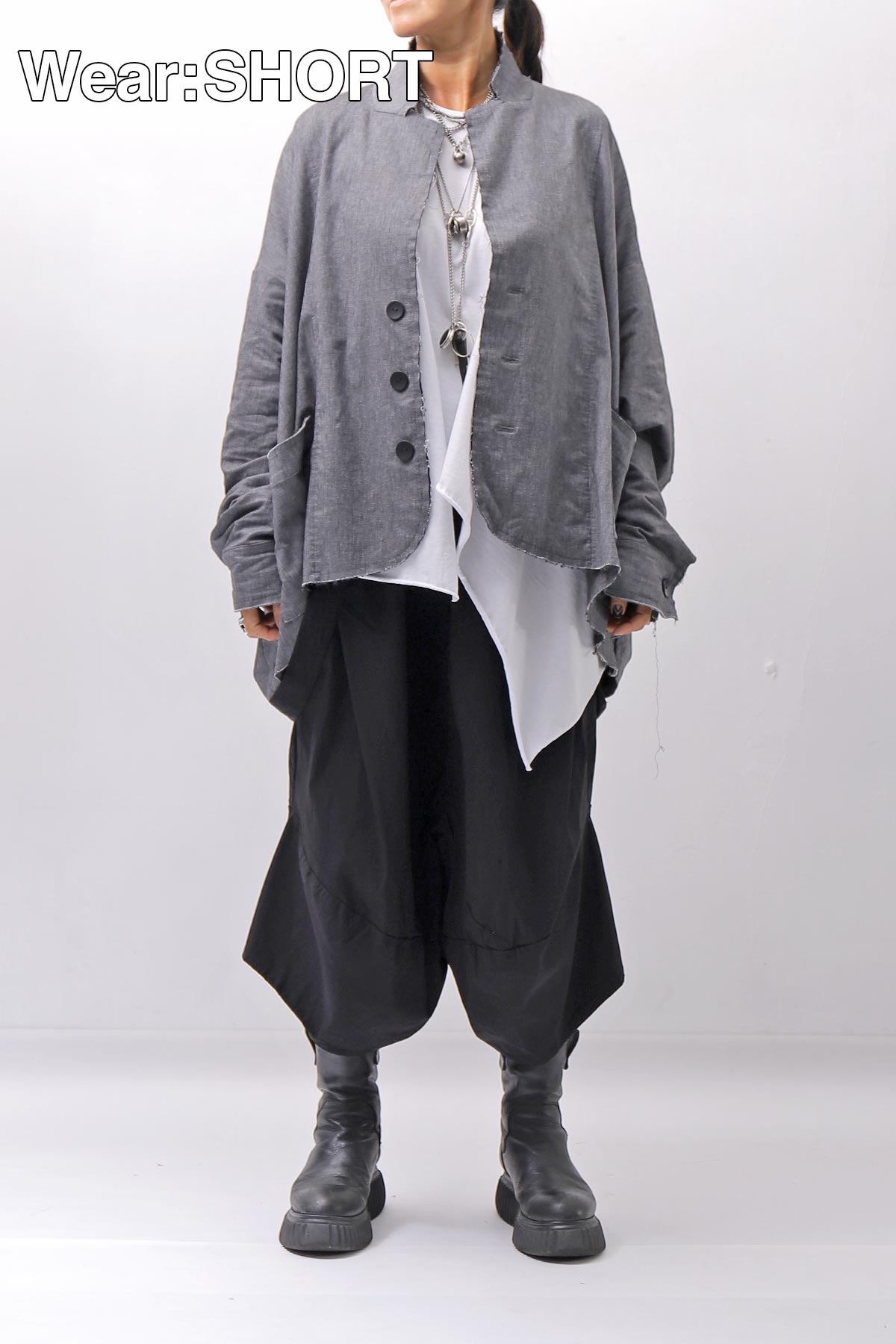 【bajra】 UNISEX STRETCH LIGHT SHIRT BLOUSON 161QB01LG/SH_GREY