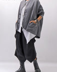 【bajra】 UNISEX STRETCH LIGHT SHIRT BLOUSON 161QB01LG/SH_GREY