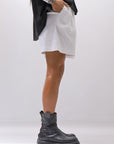 【Primordial is Primitive】 STRETCH SHORT PANTS 535AL_WHITE