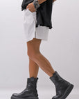 【Primordial is Primitive】 STRETCH SHORT PANTS 535AL_WHITE
