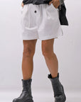 【Primordial is Primitive】 STRETCH SHORT PANTS 535AL_WHITE
