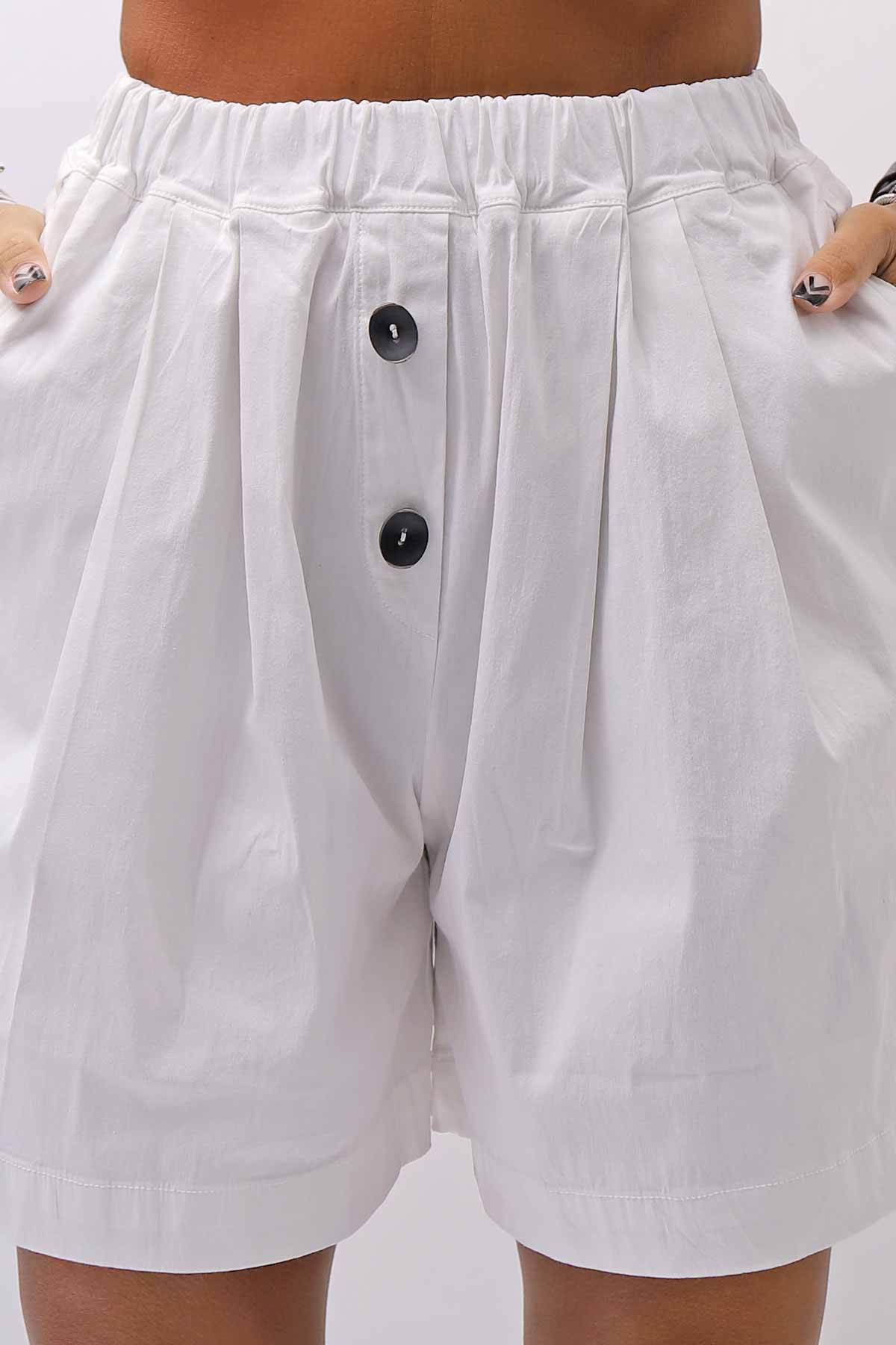 【Primordial is Primitive】 STRETCH SHORT PANTS 535AL_WHITE