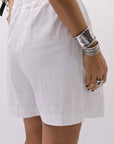 【Primordial is Primitive】 STRETCH SHORT PANTS 535AL_WHITE