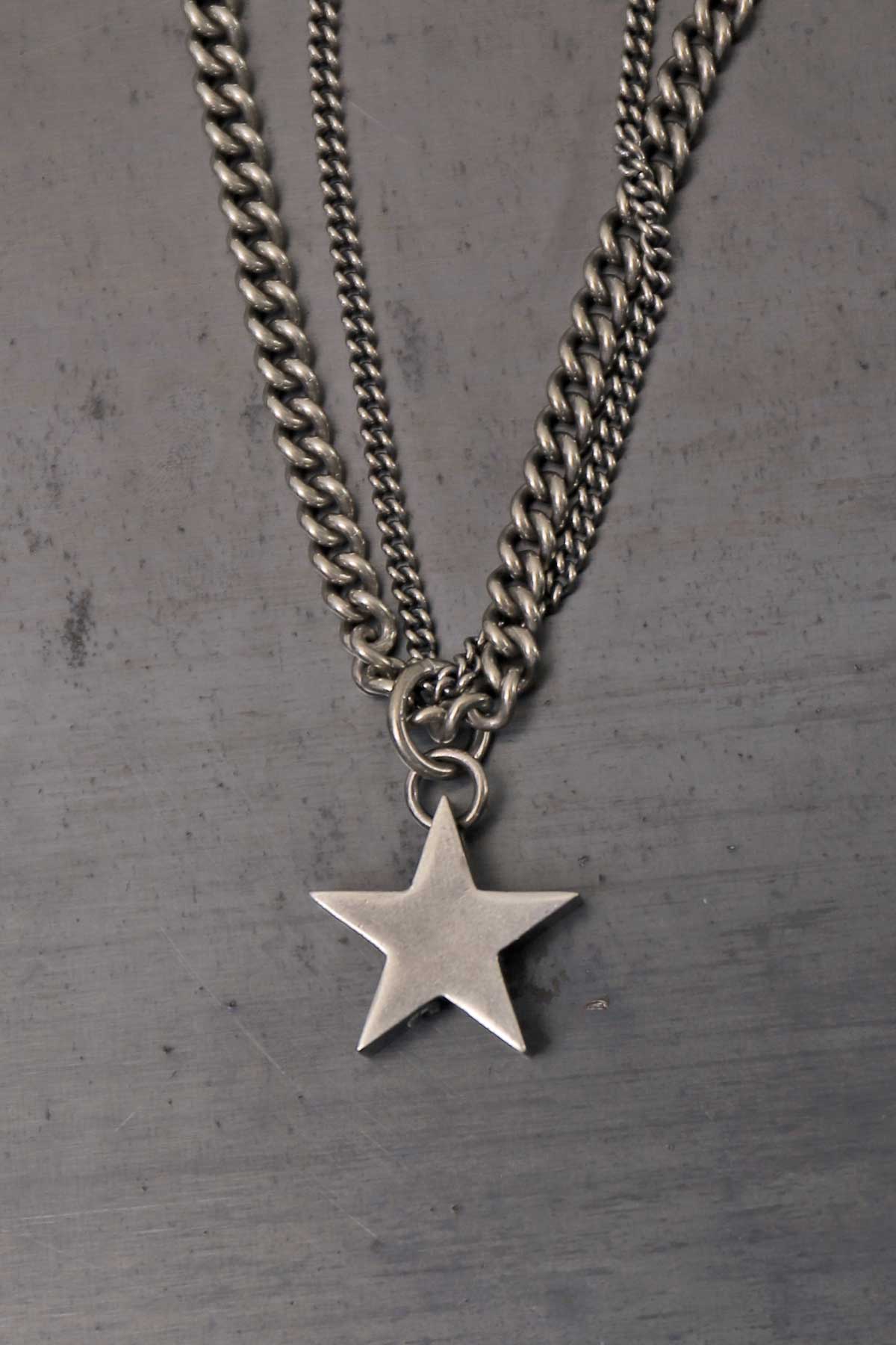 【GOTI】 STAR TOP DOUBLE CHAINS NECKLACE_STAR2