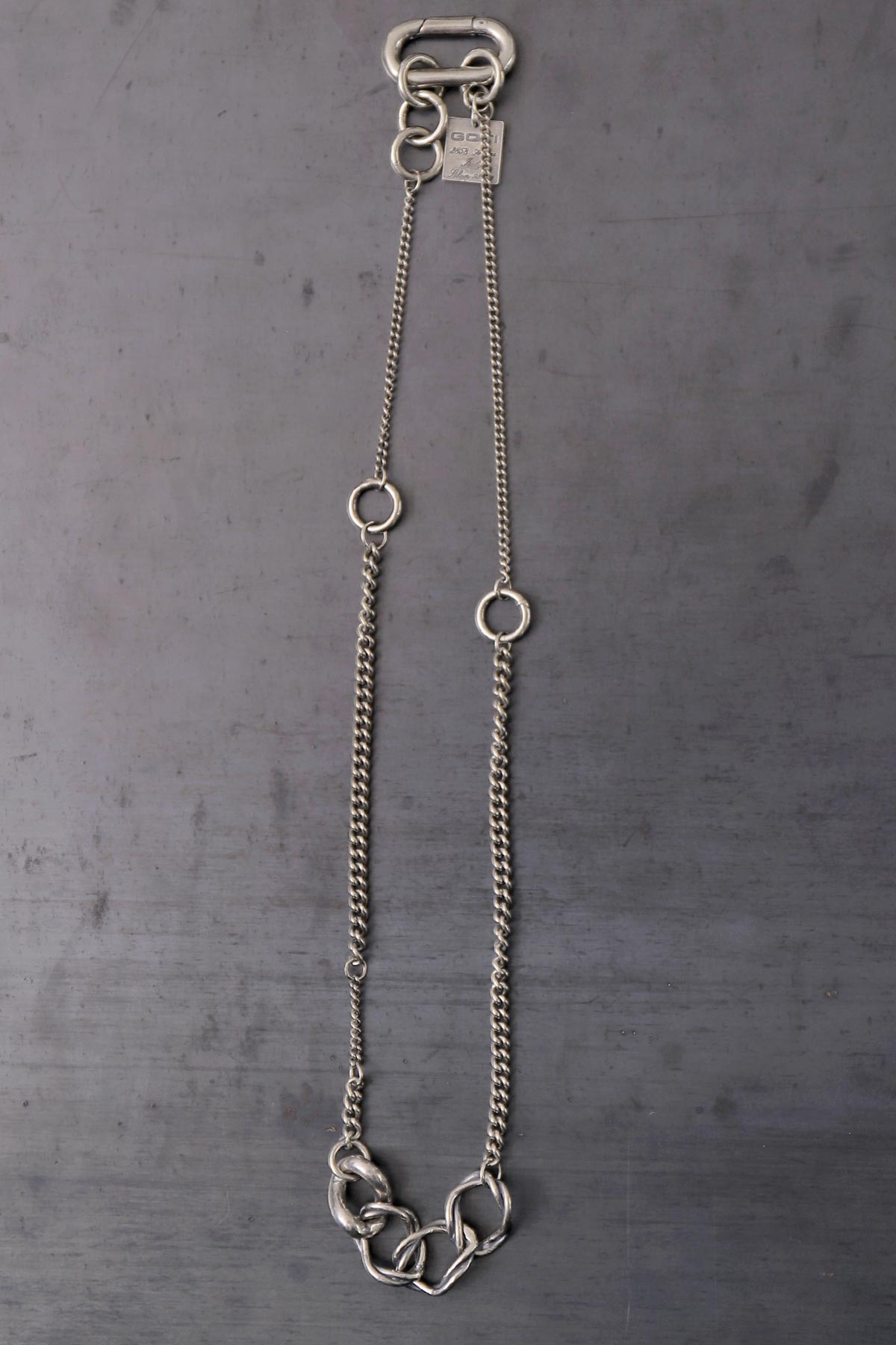 【GOTI】 TWIST RING TOP NECKLACE CN2135_SILVER