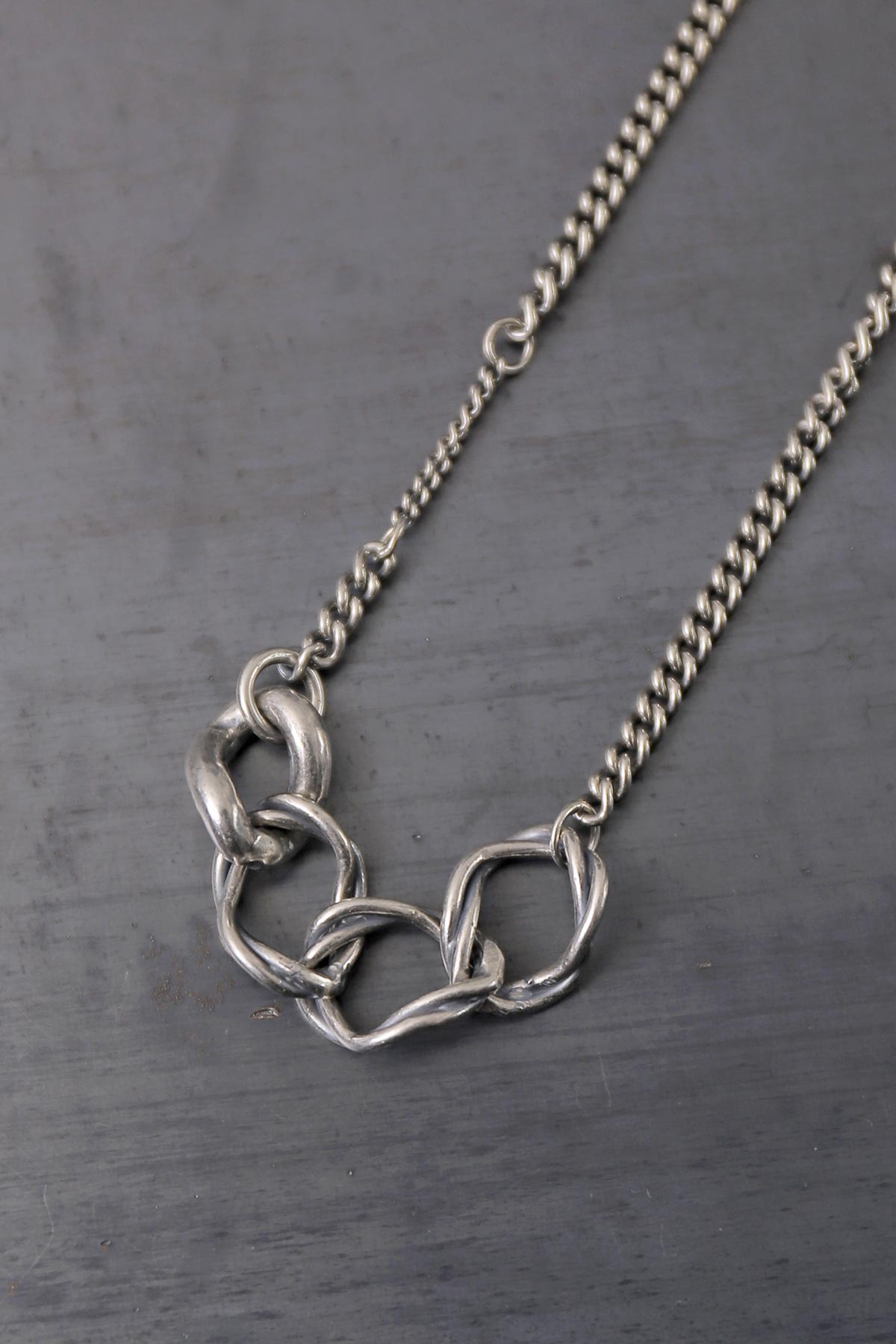 【GOTI】 TWIST RING TOP NECKLACE CN2135_SILVER