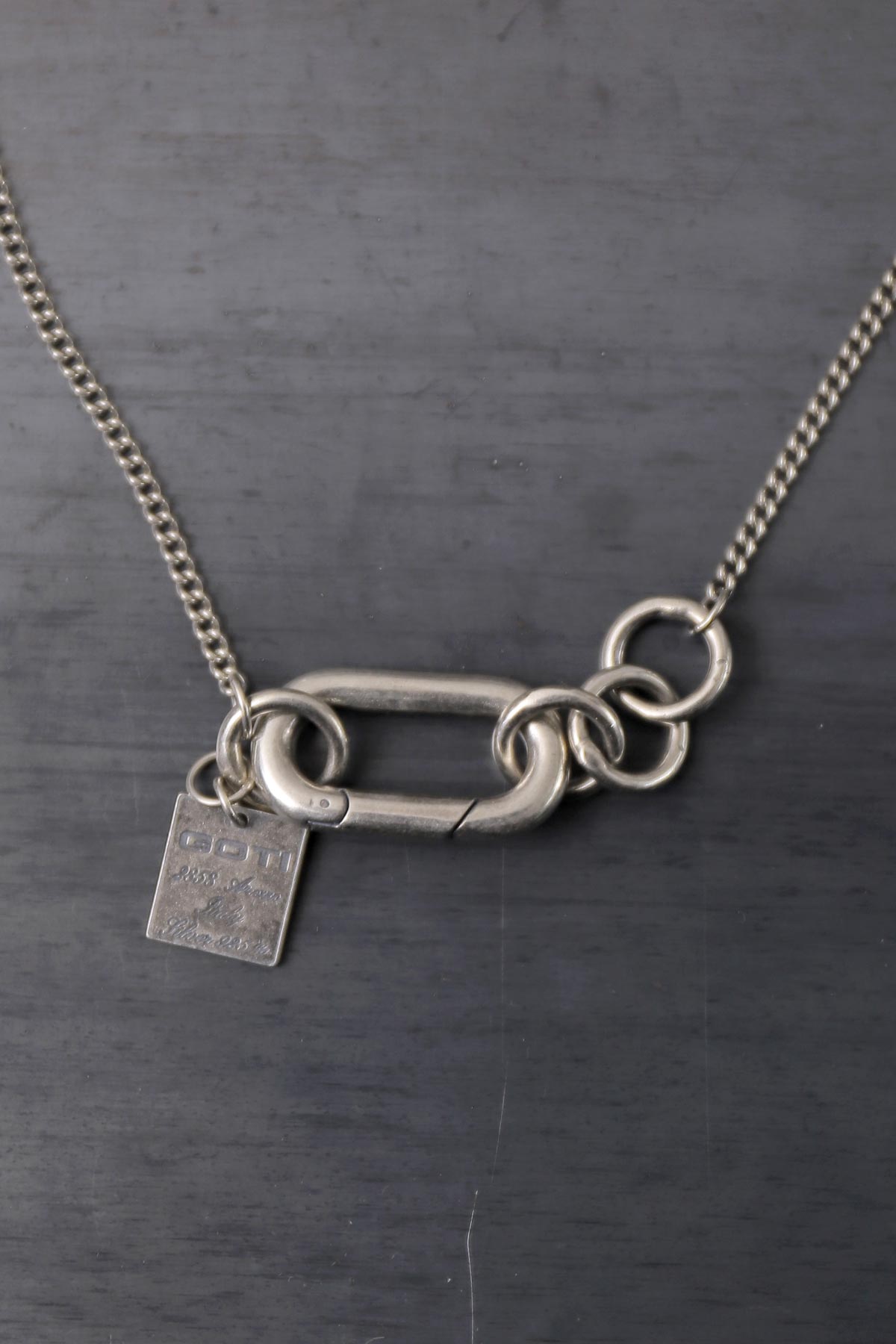 【GOTI】 TWIST RING TOP NECKLACE CN2135_SILVER