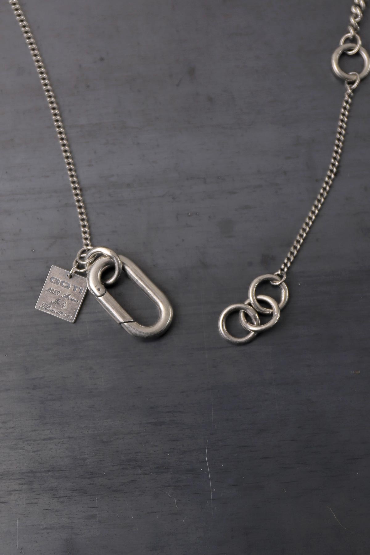 【GOTI】 TWIST RING TOP NECKLACE CN2135_SILVER
