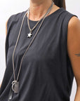 【GOTI】 STAR TOP DOUBLE CHAINS NECKLACE_STAR2