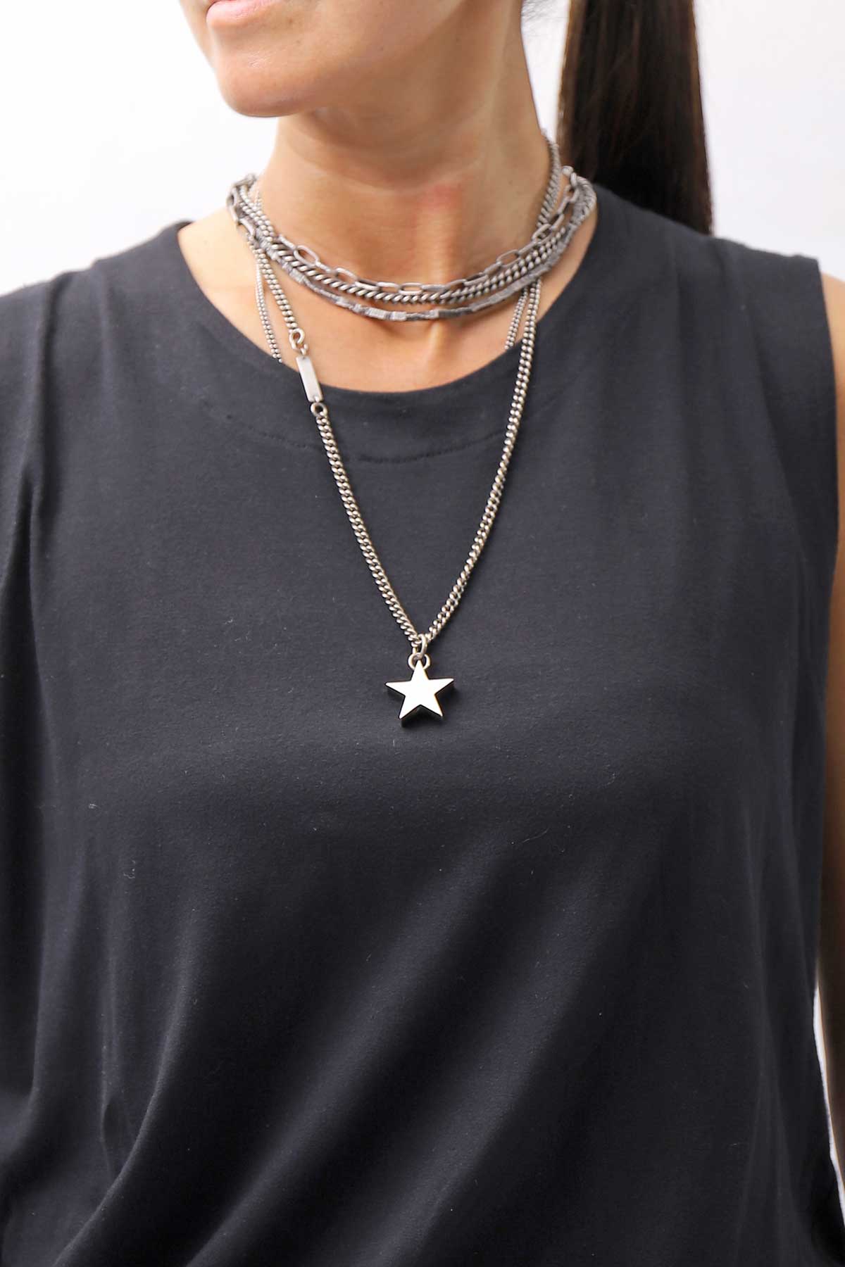 【GOTI】 STAR TOP SINGLE CHAIN NECKLACE_STAR1