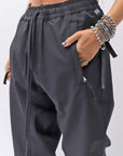 【thom/krom】 UNISEX LIGHT NYLON STRETCH PANTS MP56_BLACK