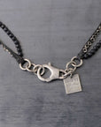 【GOTI】 BLACK AGATE & MICRO SILVER SEQUIN NECKLACE_CN1181