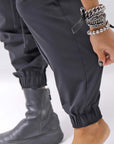 【thom/krom】 UNISEX LIGHT NYLON STRETCH PANTS MP56_BLACK