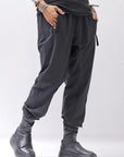【thom/krom】 UNISEX LIGHT NYLON STRETCH PANTS MP56_BLACK