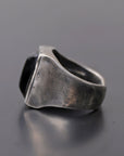 【GOTI】 SQUARE ONYX SILVER RING_AN1015
