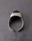 【GOTI】 SQUARE ONYX SILVER RING_AN1015