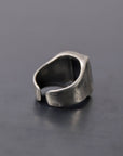 【GOTI】 SQUARE ONYX SILVER RING_AN1015