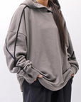 【thom/krom】 UNISEX COTTON SWEAT HOODIE MS192_CONCRETE GREY