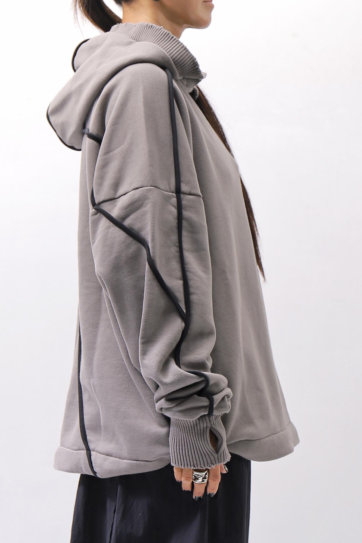 【thom/krom】 UNISEX COTTON SWEAT HOODIE MS192_CONCRETE GREY