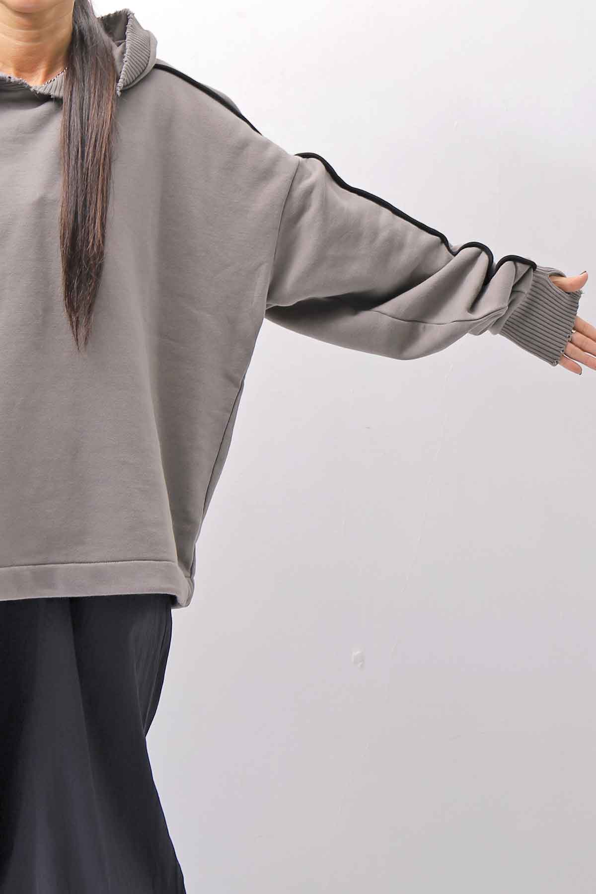 【thom/krom】 UNISEX COTTON SWEAT HOODIE MS192_CONCRETE GREY