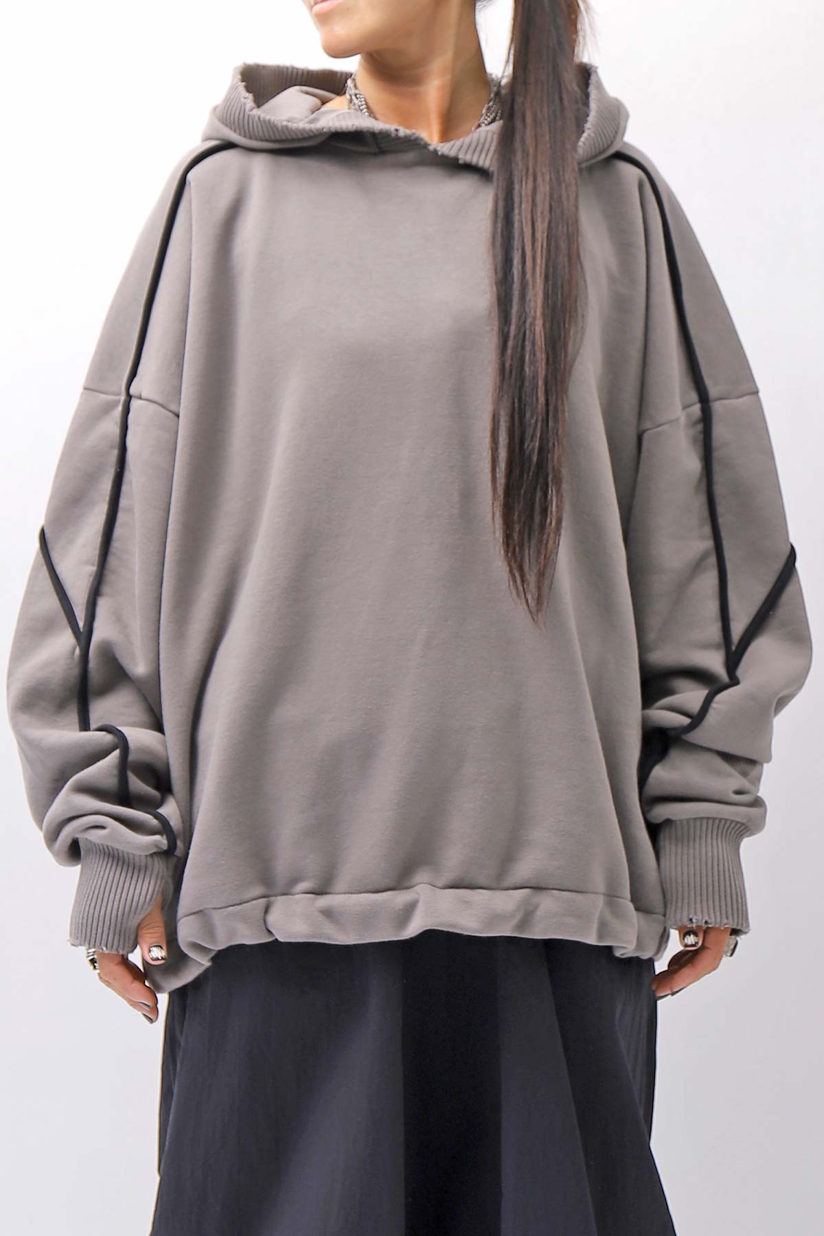 【thom/krom】 UNISEX COTTON SWEAT HOODIE MS192_CONCRETE GREY